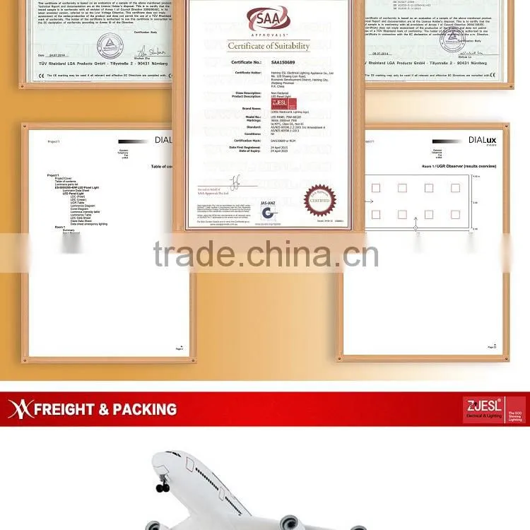 TUV CE&RoHS dimmable 45w 600x600 led panel light 3years warranty