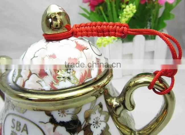 Braid rope bracelet to connect Teapot lid