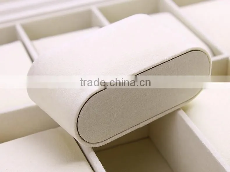 W806-2 2 Slot Double Grid Wholesale PU Leather Watch Packaging Display Box