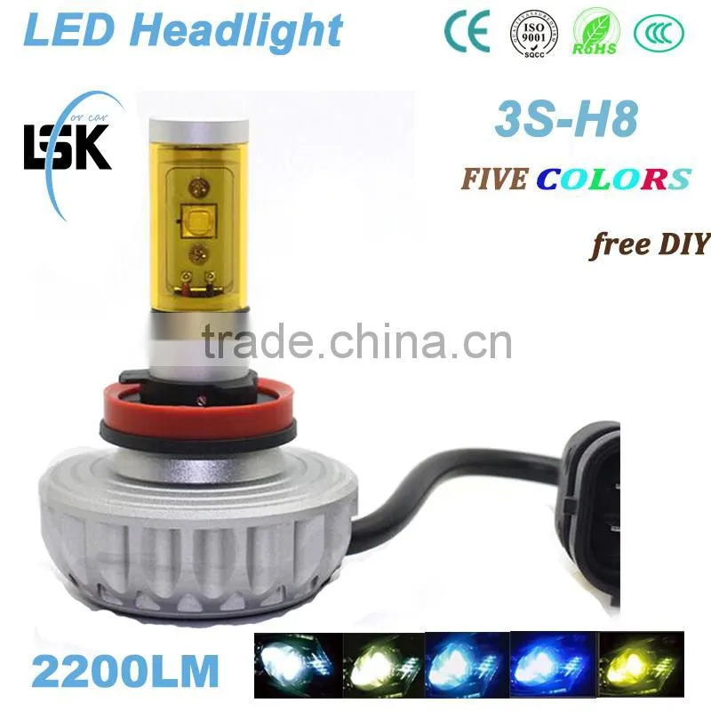 waterproof IP65 SINGLE BEAM 25W 12V-24V 3S led headlight types for ALL Auto /Motorcycle