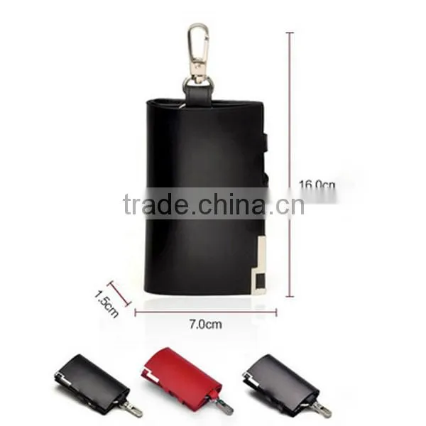 2016 premium car remote control leather multi-functional lumbar mens key wallet