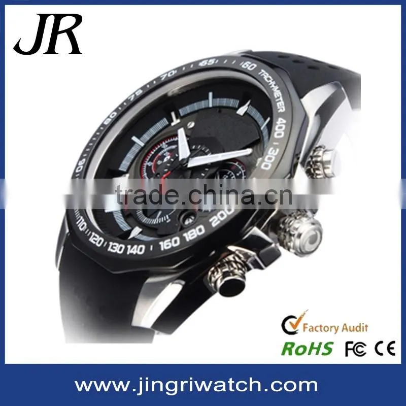 Top 10 fashion men japan movt quartz watch stainless steel bezel watch 10atm silicone strap minimalist watch