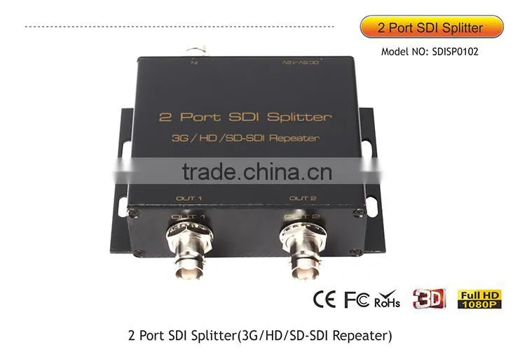 1x2 HD-SDI/SDI distribution amplifier/repeater