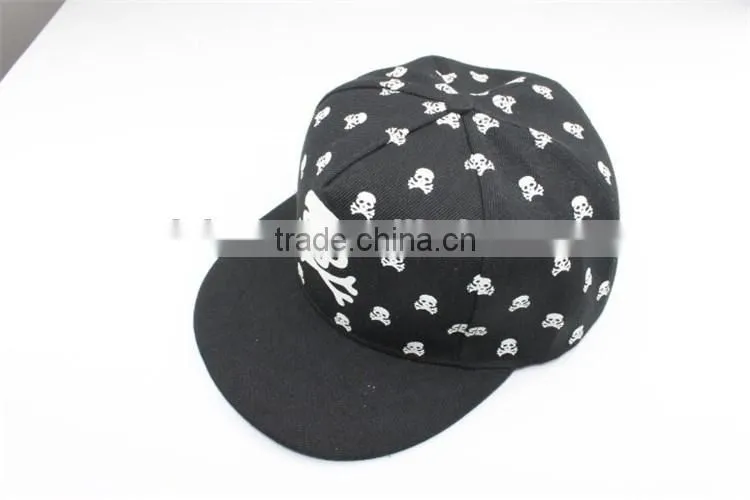BSH023 Lighting 3D skull embroidery baseball cap fashion sport hat