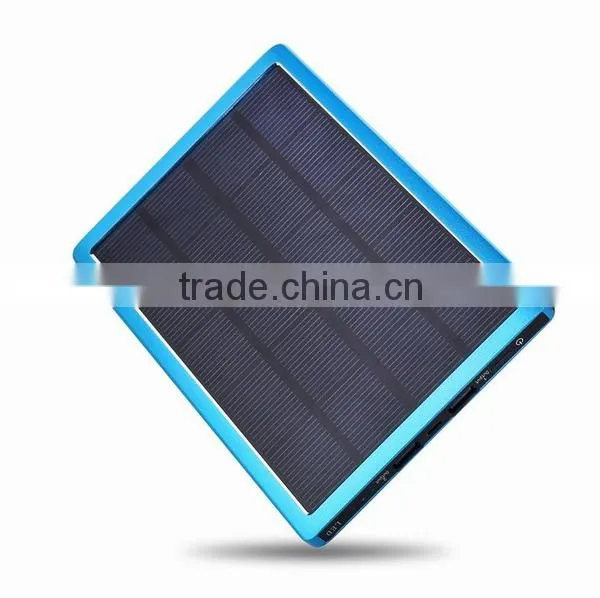 AWC608 10000mah universal solar panel slim charger tablet mobile charger solar