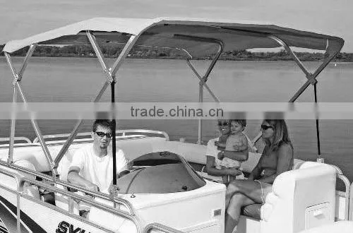 sun-shade bimini top for pontoon boat