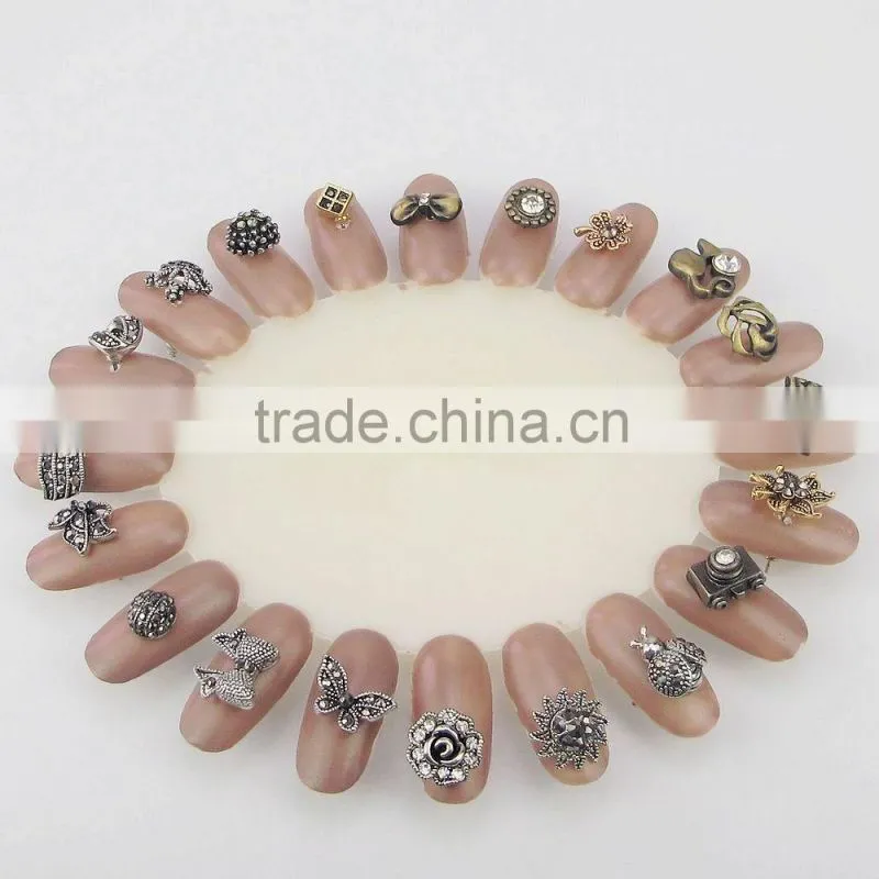 Americans retro and vintage crowns finger nail art jewelry design for 3d nail art sticker L0005