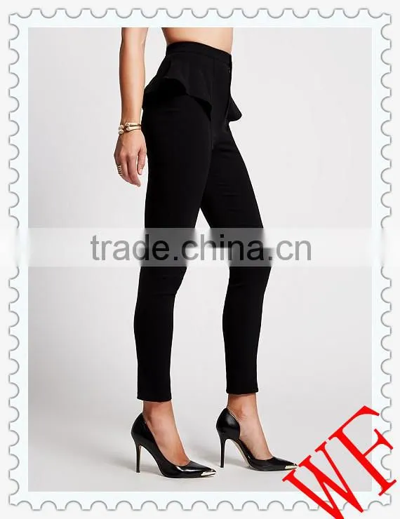 Hot! New Fancy Design Trousers Ladies Fashion Peplum Pants High waist leggings