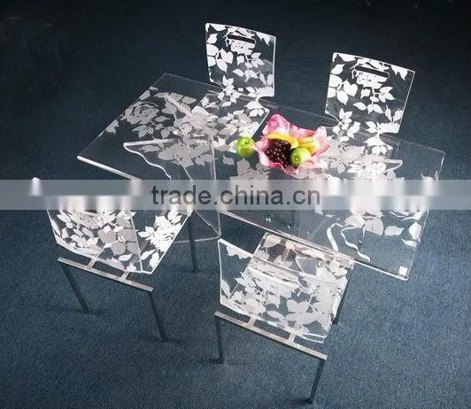 modern acrylic furniture chairs used in dining room or living room
