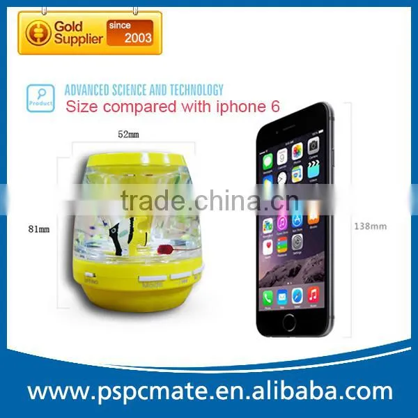 Handfree Stereo Bluetooth Colorful LED Liquid Speaker Support TF Card