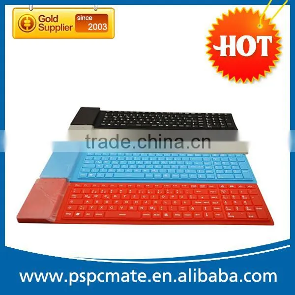 105keys Waterproof Flexible Bluetooth wireless Silicon Keyboard for Desktop/Laptop/Tablet