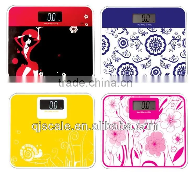 Digital antique glass bathroom scale