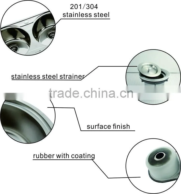 2016 CHEAP KITCHEN CORNER SINK & INOX SINK (JS-5040L)