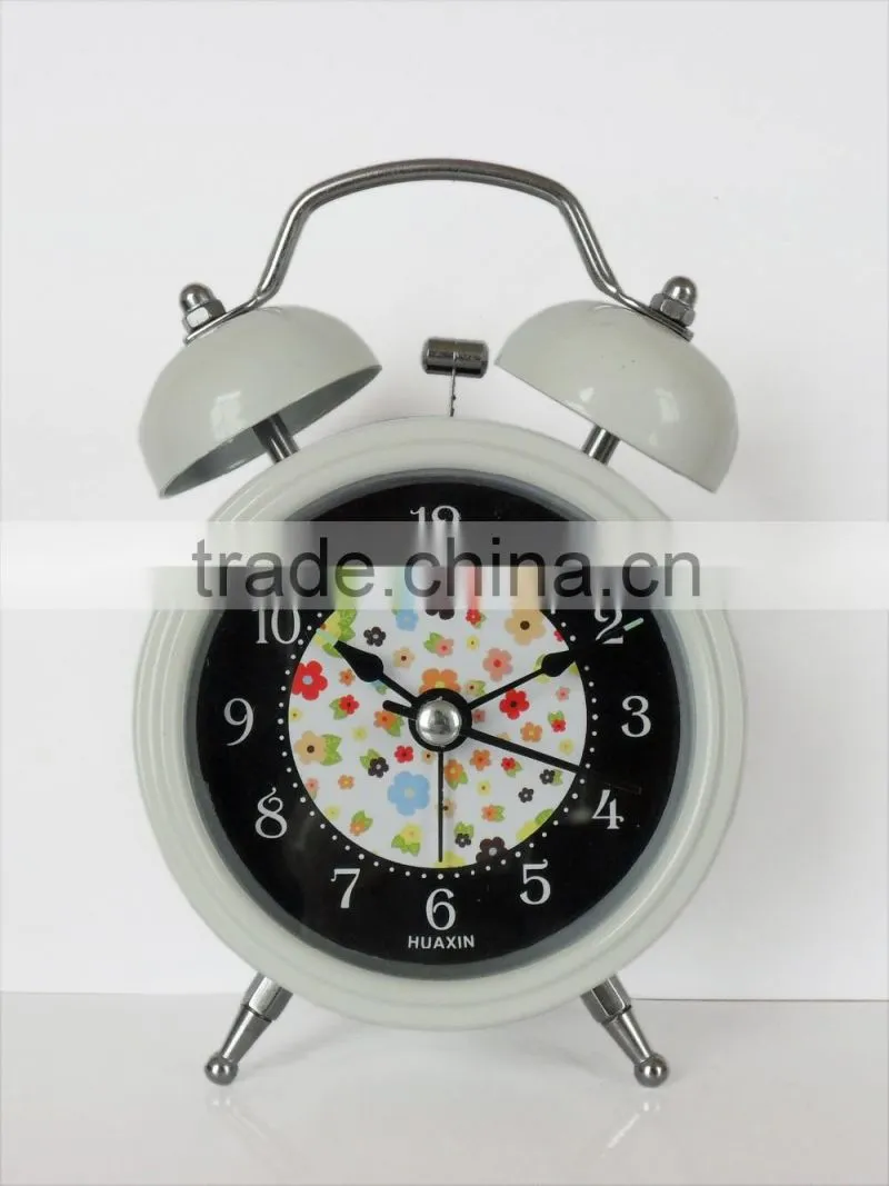 Metal classical alarm clock/desktop ring bell alarm clock,fashion time cool clack boys alarm clock