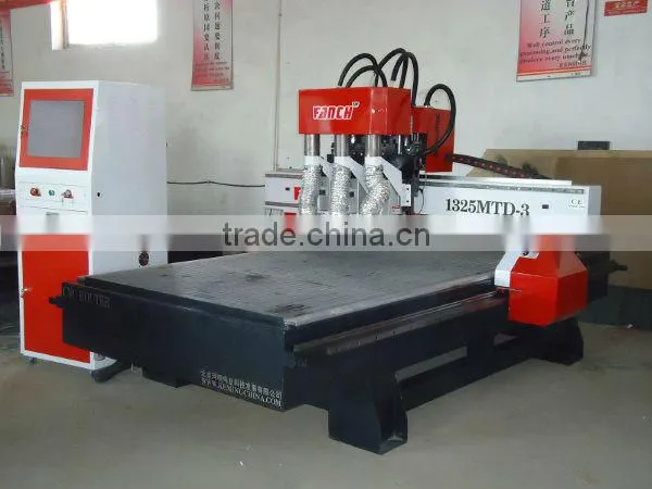 Small cnc router with two spindles / 2.2kw spindle /stepper motors/vacuum table /Ncstudio controller