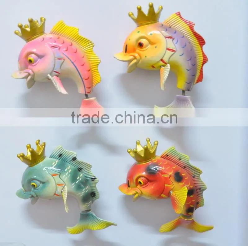 5 inch Pearl Powder Surface Butterfish Decoration Plastic Fridge Magnet