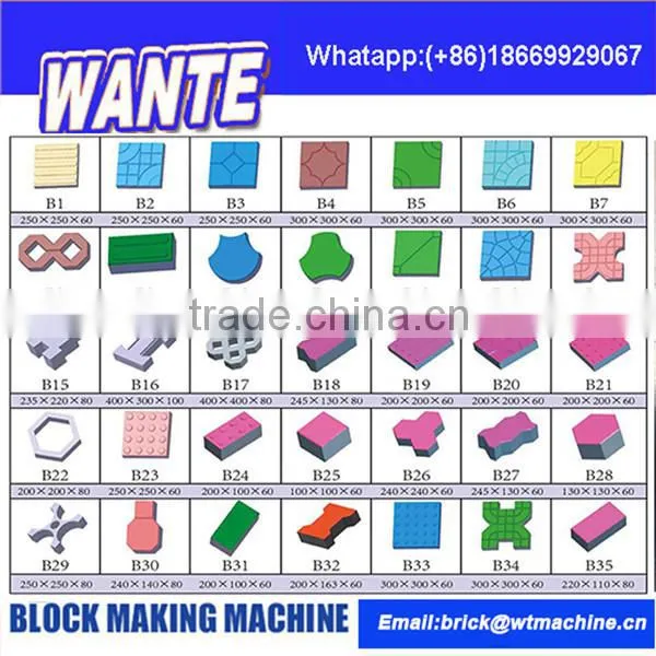 Paver molds of QT4-15 automatic block machine China manufacture