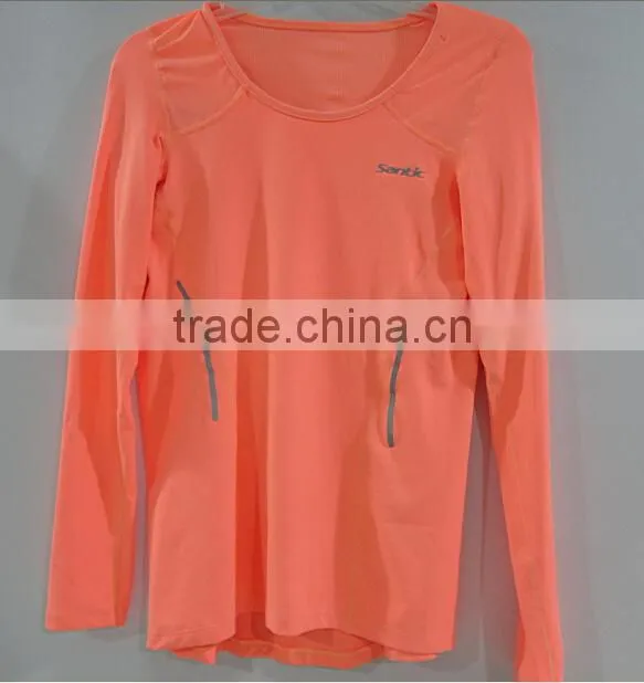 2015 santic women running t shirt dry wick running shirts