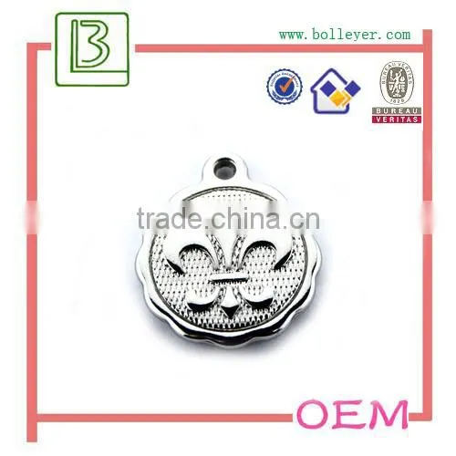 Metal enamel logo label for bag