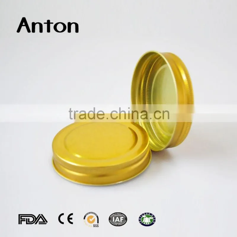 Gold glass storage honey jars'lid