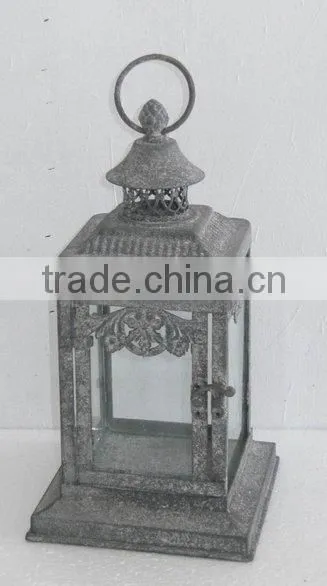 100524F- square metal candle lantern