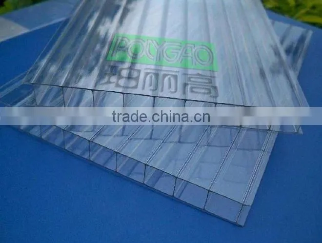 Four layers polycarbonate hollow sheet for greenhouse/PC hollow sheet