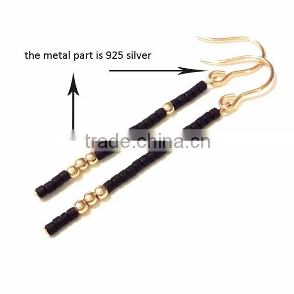 925 silver earrings minimalist jewelry modern earrings gold long earrings