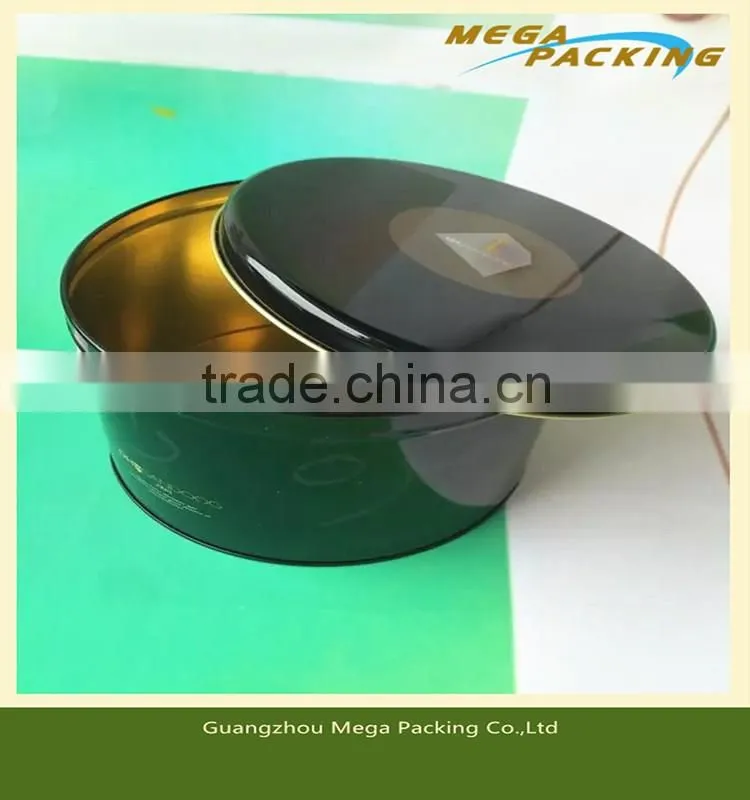 China Factory Nice-can Wholesale Customized Black Color Round Coffee Tea Metal Tin Can