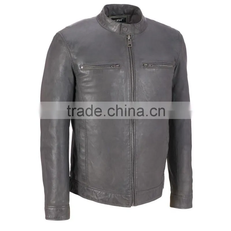 2014 men's shiny winter hooded fake leather jacket with ac coating , Men Leather Winter Jacket