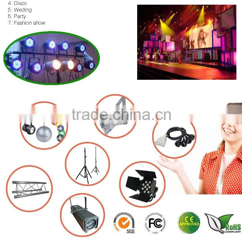 Factory sell DJ Equipment long polish aluminum Par38 power par can stage light