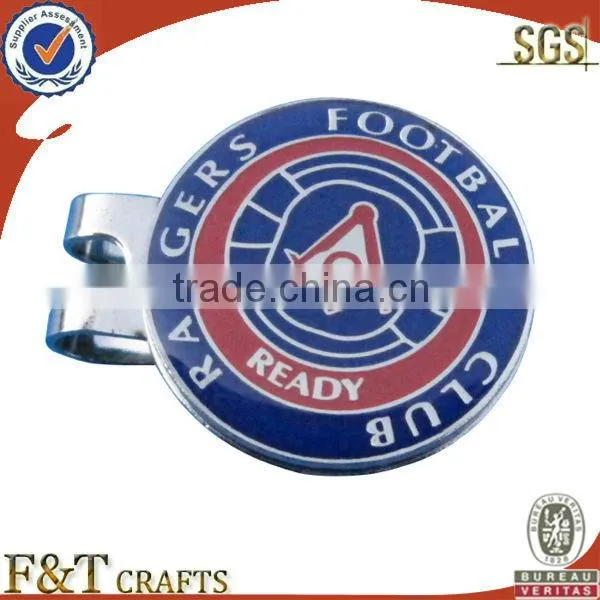 Promotional metal golf money clip and ball marker