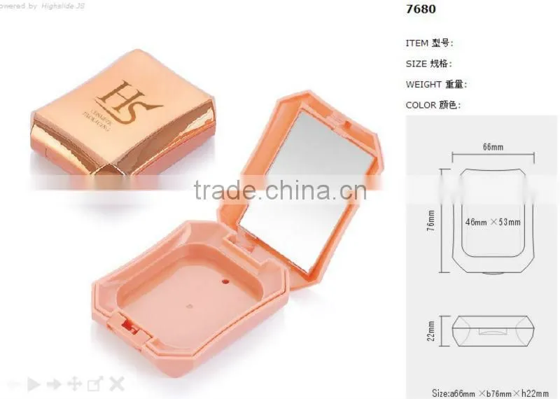 square empty compact powder case