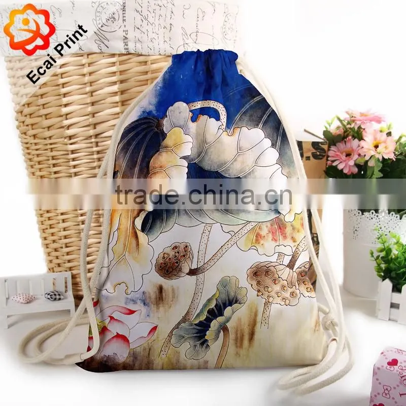 Fashion special custom printing drawstring backpack bag