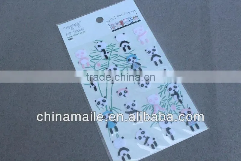 OEM felt sticker,felt sticker for home decoration ,custom felt sticker christmas