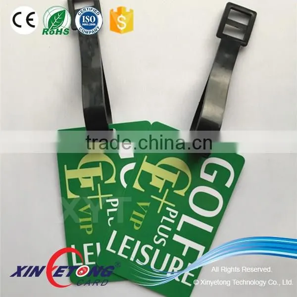 Customize size PVC Luggage Card/PVC Handbag Tag