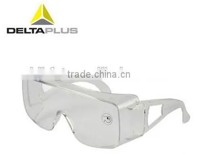 Deltaplus clear polycarbonate hole in arms for neck cord safety glasses