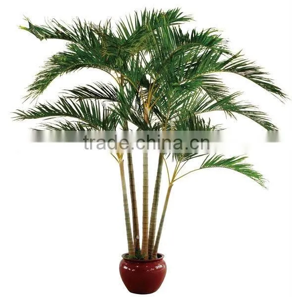 artificial palm tree with fan leaves