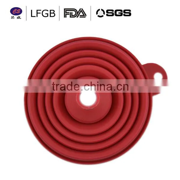 Food grade factory price durable silicone funnel with FDA / LFGB