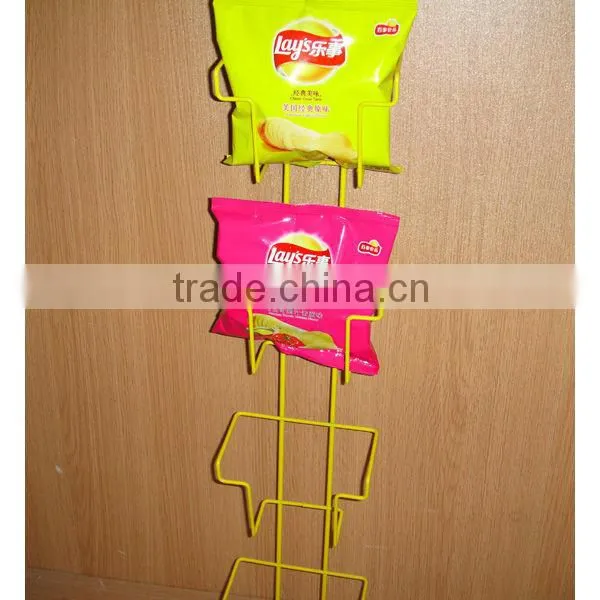wire hanging crisps display rack manufacturer with good quality