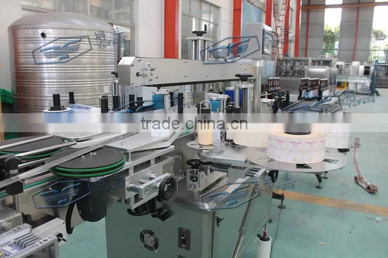 paper/plastic label wet melt glue labeling device