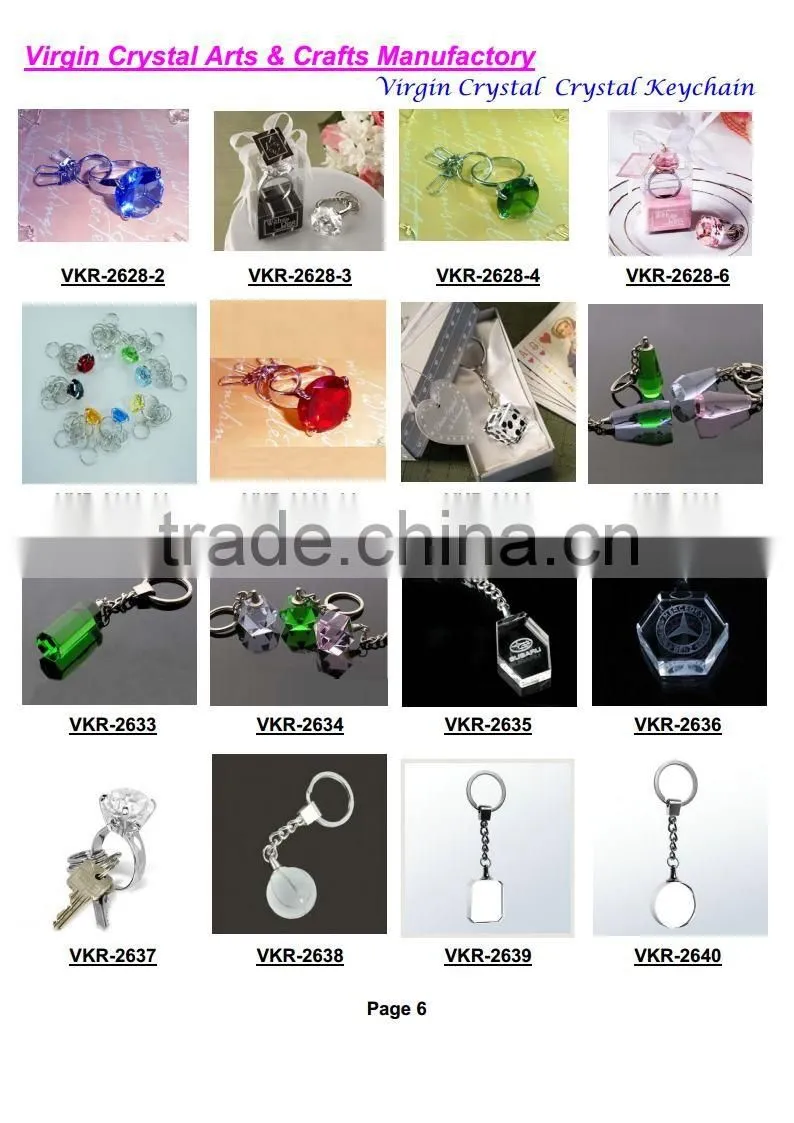 Wholesale crystal diamond top key ring/keychain/keyholder for wedding