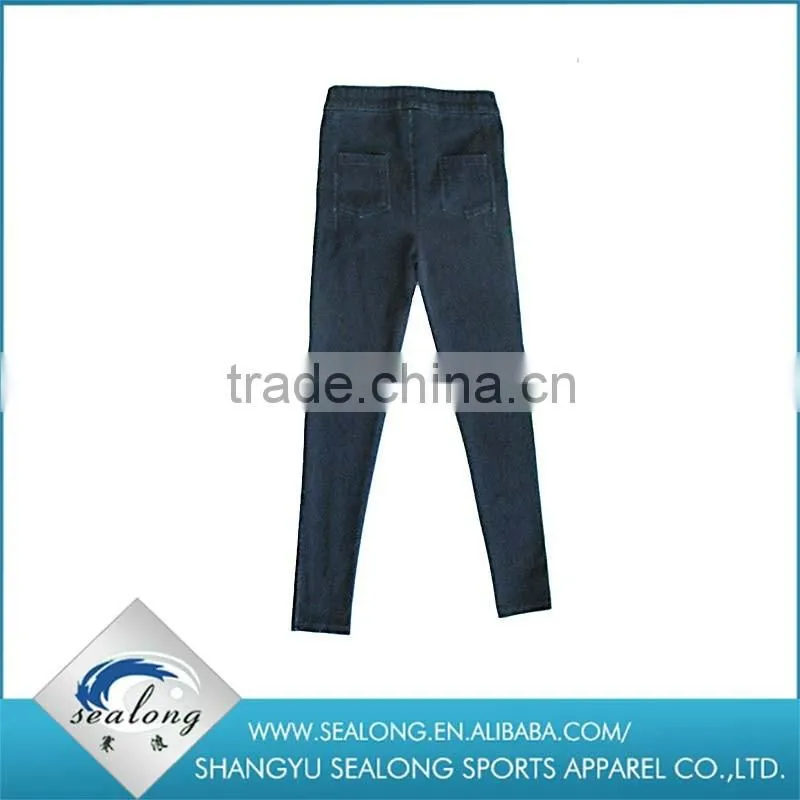 Hot Sell Body wearing Ladies Knitted Jeans Leggings