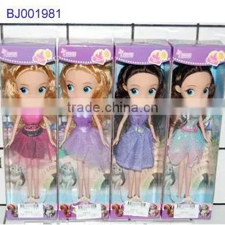 Cute fashion toy pretty purple princess plastic figure sofia girl doll
