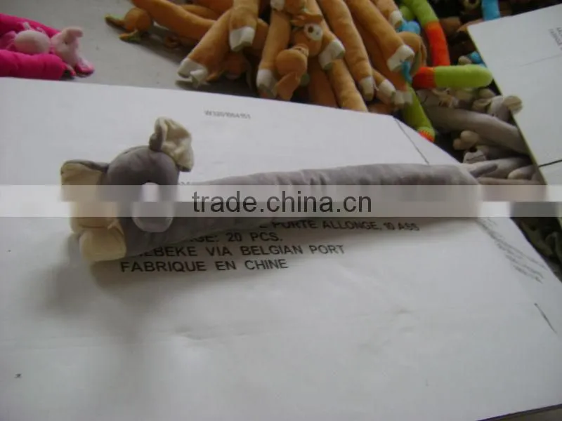 90*8cm beautiful promotional customized grey stuffed plush door stopper,door shield with embroidered "SWEET HOME" logo