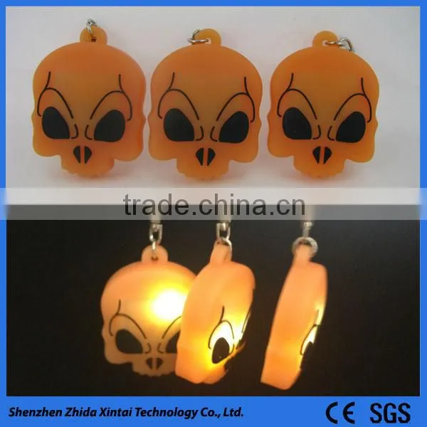 red LED light silicone keychain for multiple keys
