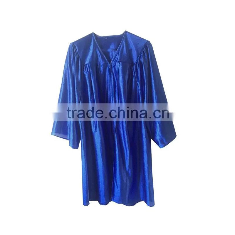 shiny high quality children graduation gown for kids