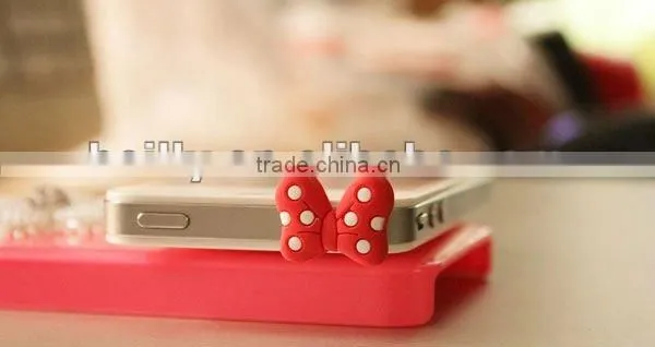 2013 the most cute 3D mini cartoon design silicone earphone dust plug