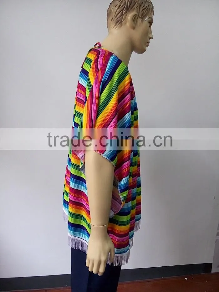 cheap wholesale kids mexican costumes party sexy mens mexican poncho for male