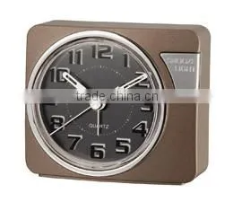 Black dial touch LED light hand size alarm clock