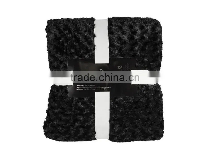 100% polyester plain pv fleece gifts promotional blanket and pillow